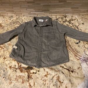 Zara Charcoal Button-Up Shirt